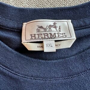 Hermes men’s XXL navy blue cotton tshirt